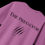 Tiger Combat Oversized T-Shirt – 240 GSM | 100% Cotton | LT Lavender - Image 2